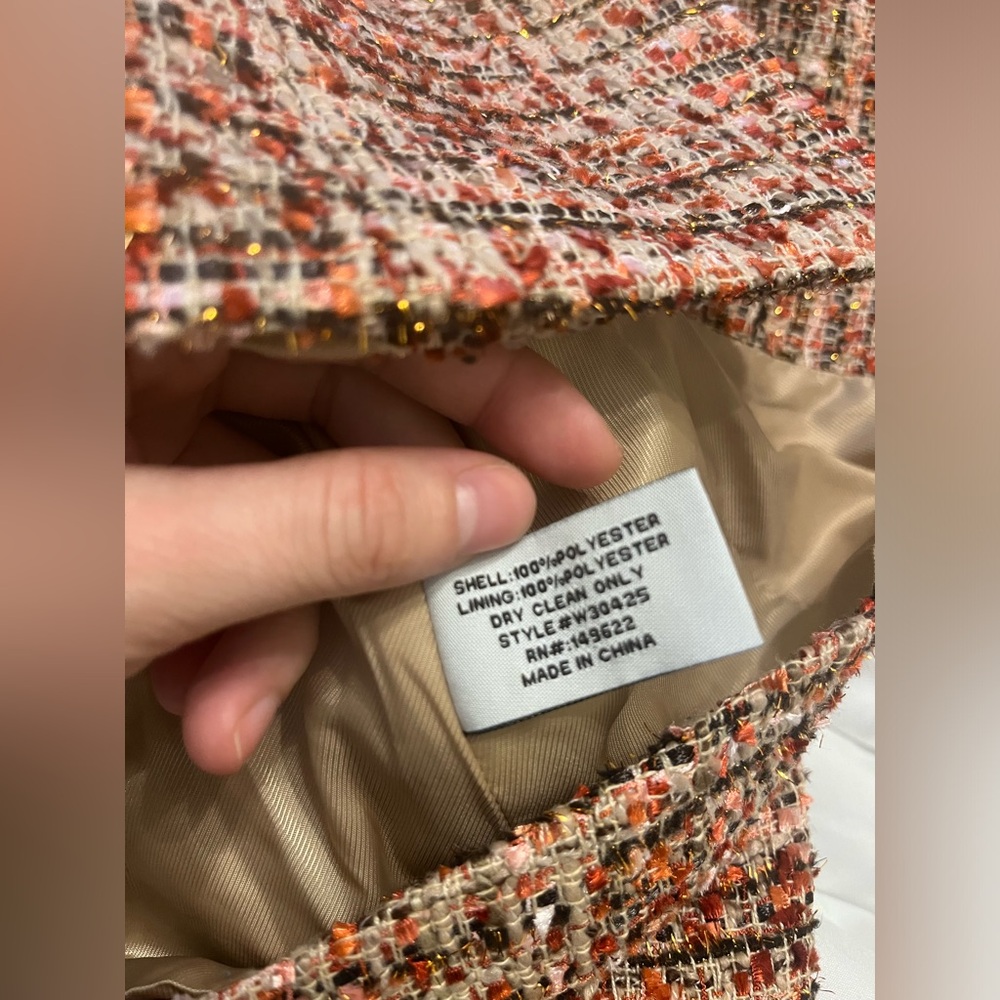 Walter Baker Lana Belmont Pink Red Tweed Blazer Jacket Size Small 🩷❤️ - Picture 11 of 11